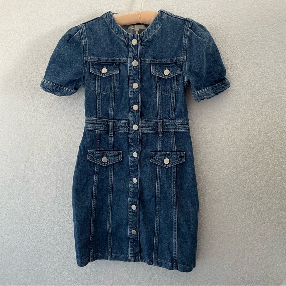 Maje Relvira Denim Dress French Size 2